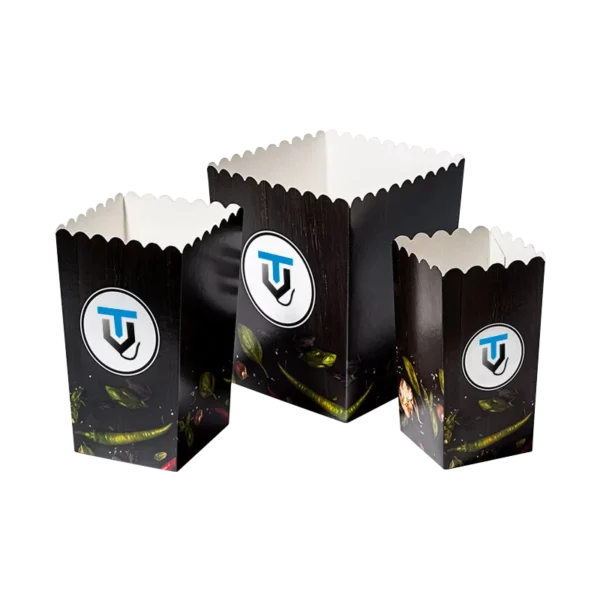 Custom Black Popcorn Boxes