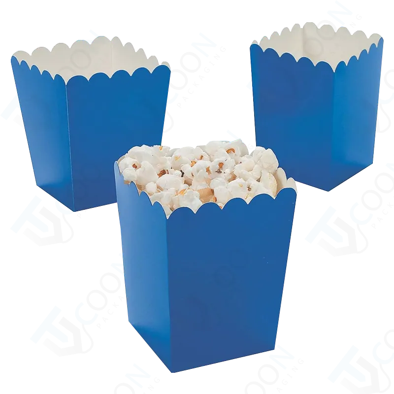 Custom Blue Popcorn Boxes