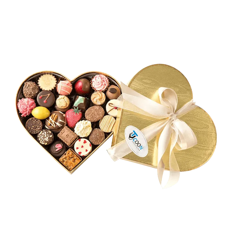 custom heart shaped candy packaging boxes