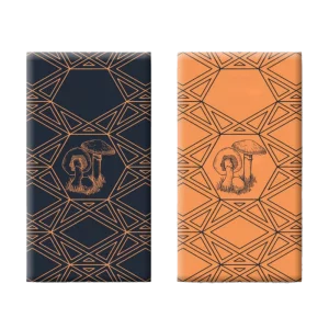 mushroom chocolate bar packaging
