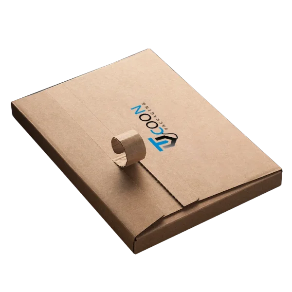 Custom corrugated packaging box with tear strip