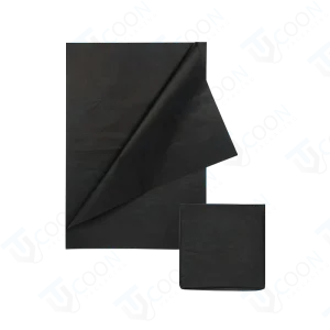 black tissue paper